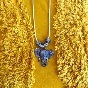 Hand made Leather Rope “Medium Size Elephant” Necklace